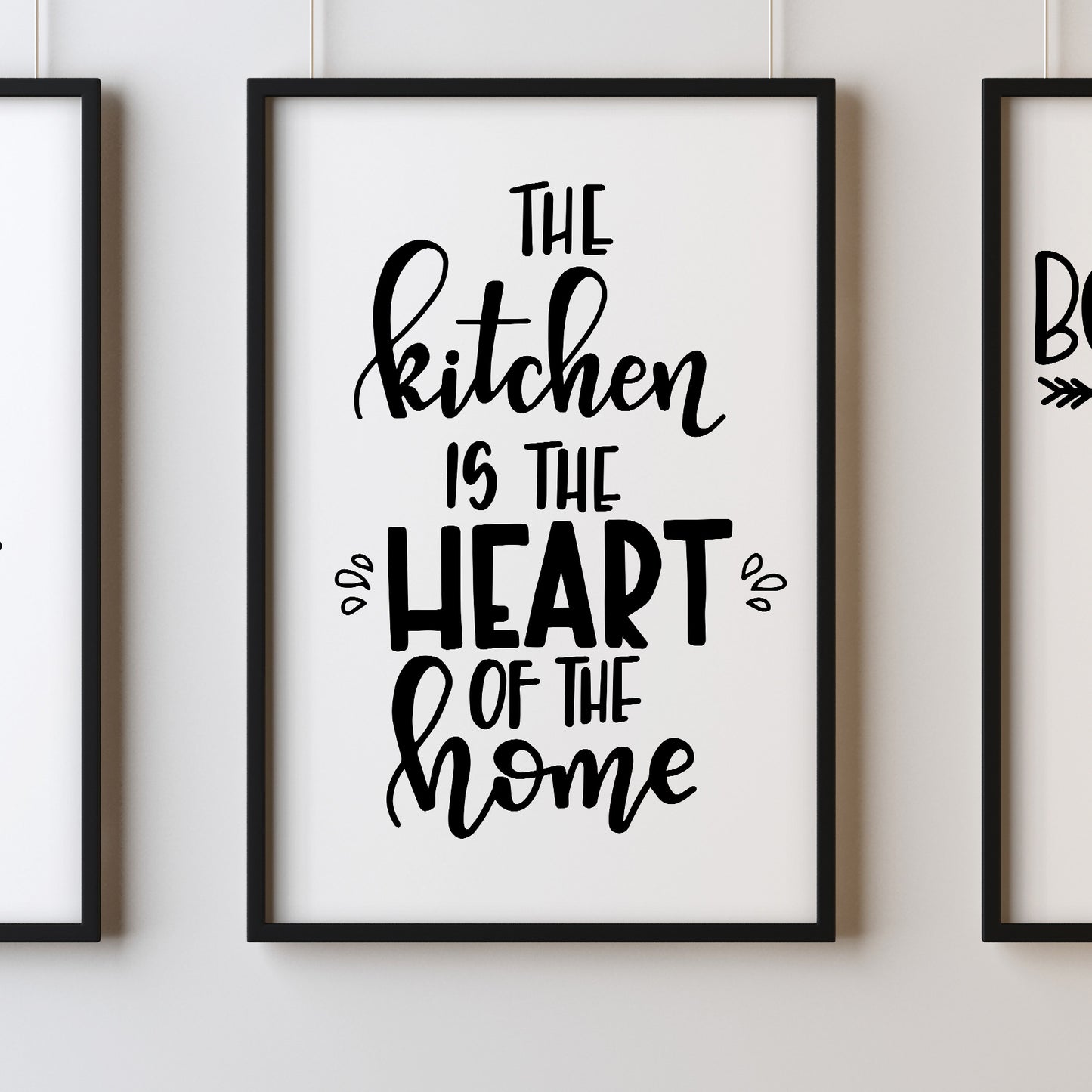 The Kitchen Is The Heart Of The Home A4 A3+A2 Posters Wall Art Home - Kuzi Tees