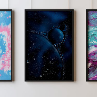 Fluid Art Orbit Bubble Print 19 - Kuzi Tees