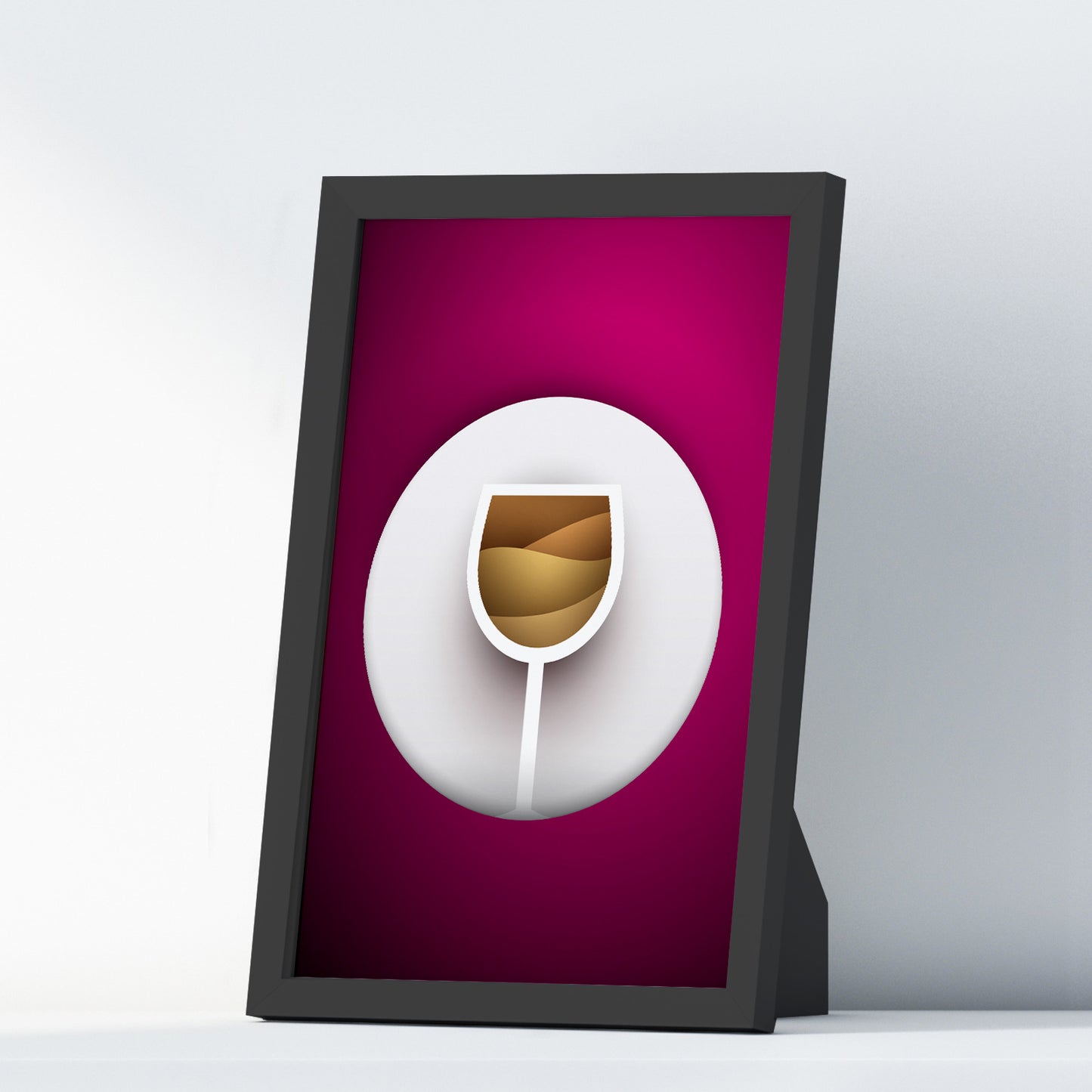 Wine Four Kitchen Wall Art Prints Dining Room Home Décor Poster Minimalistic Paper Cut Art - Kuzi Tees