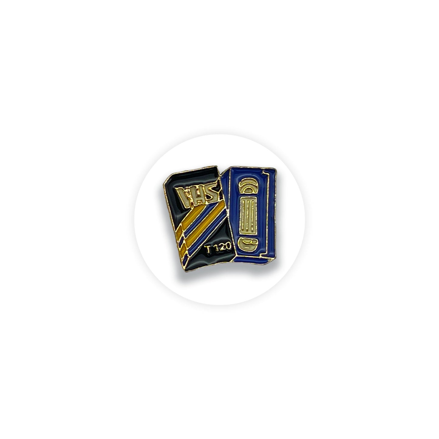 VHS Cassette Nostalgia Enamel Pin Badge - Kuzi Tees