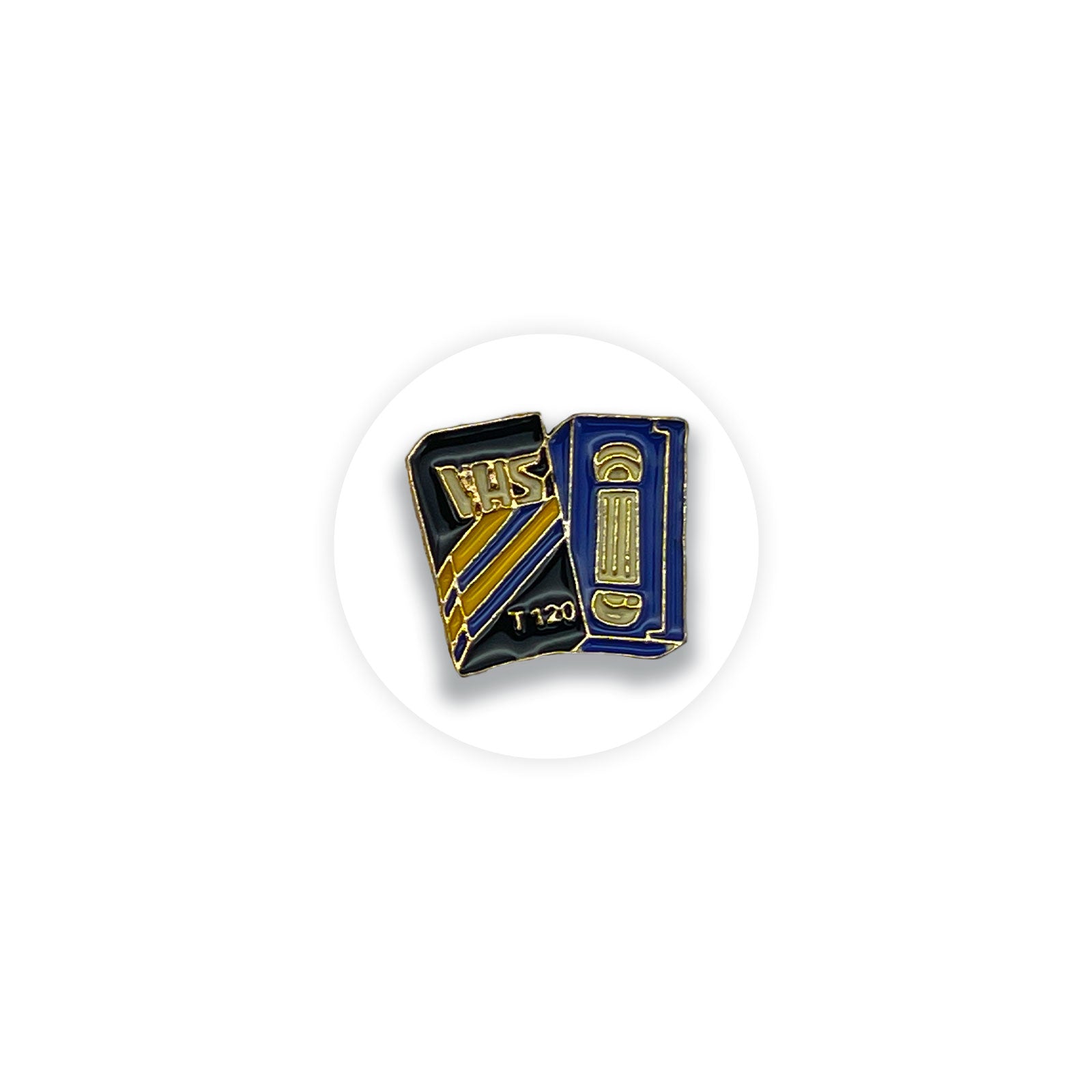 VHS Cassette Nostalgia Enamel Pin Badge - Kuzi Tees