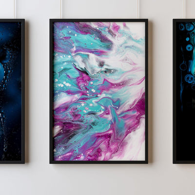 Fluid Art Infinity white Print 20 - Kuzi Tees