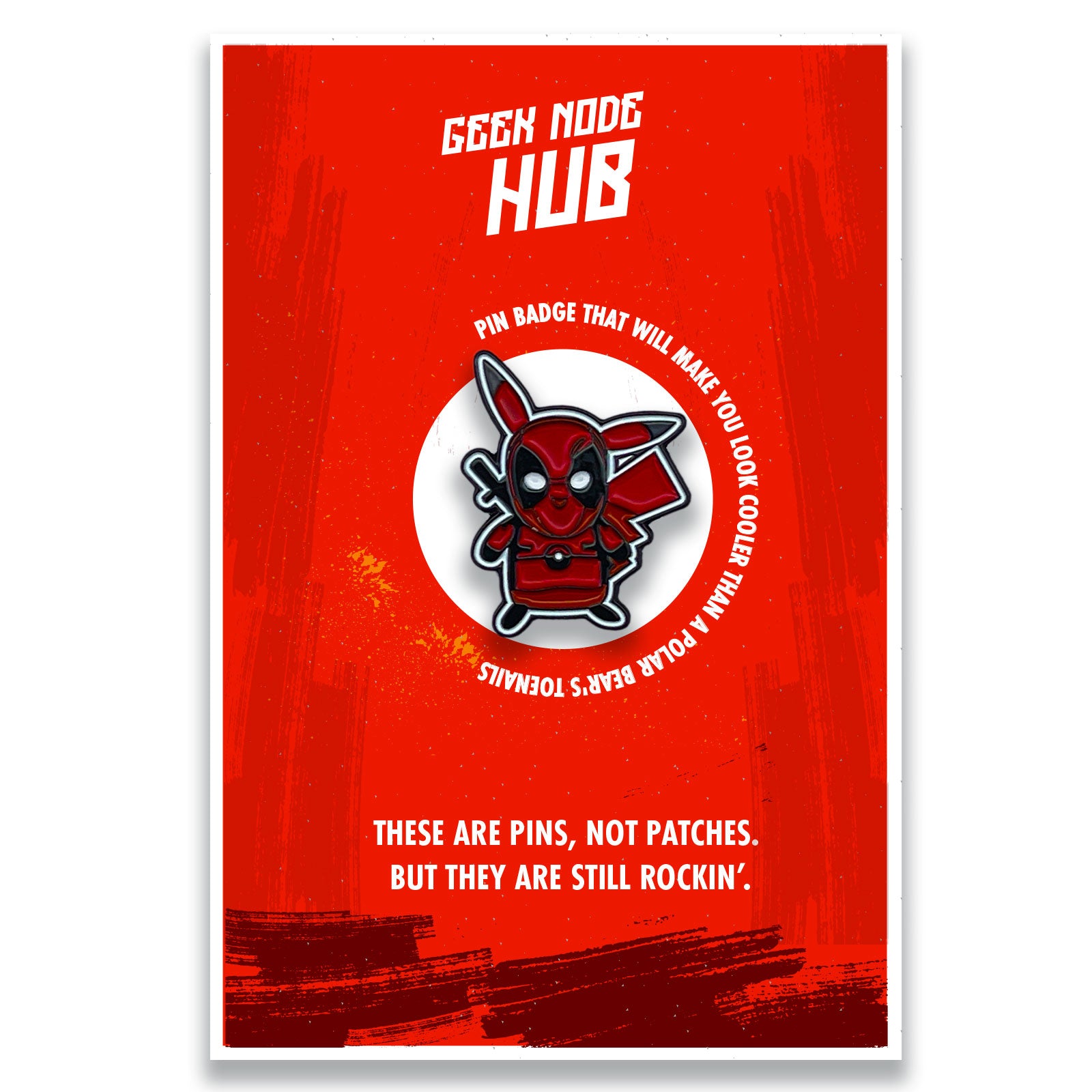 Pikachu Deadpool Funko Pop Enamel Pin Badge - Kuzi Tees