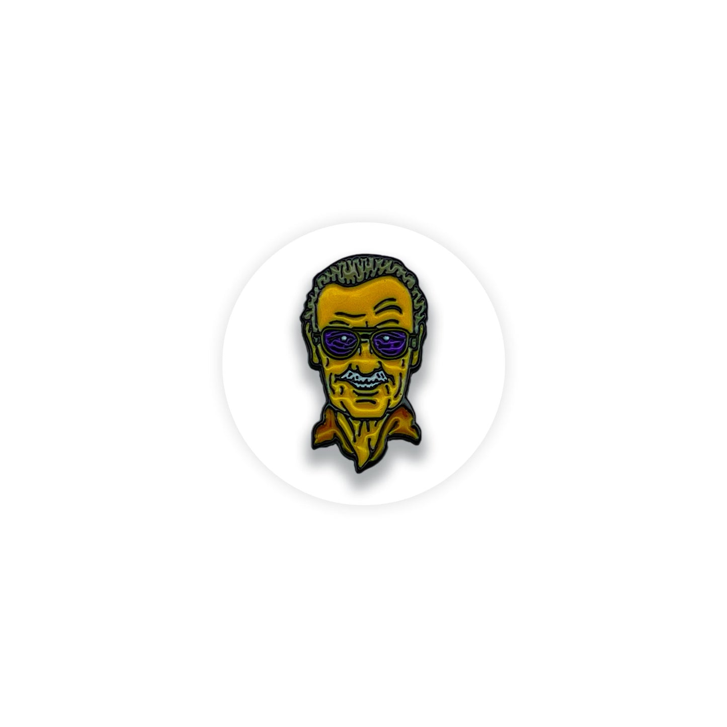 Stan Lee Marvel Hero Enamel Pin Badge - Kuzi Tees