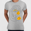 Old-Skool One Line Drawing Abstract Face Three - Kuzi Tees