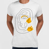 Old-Skool One Line Drawing Abstract Face Three - Kuzi Tees