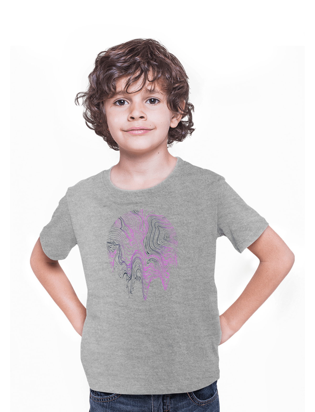 3D Vapor wave abstract liquid Fluid Sphere  Surreal Unique Design T-shirt - Kuzi Tees