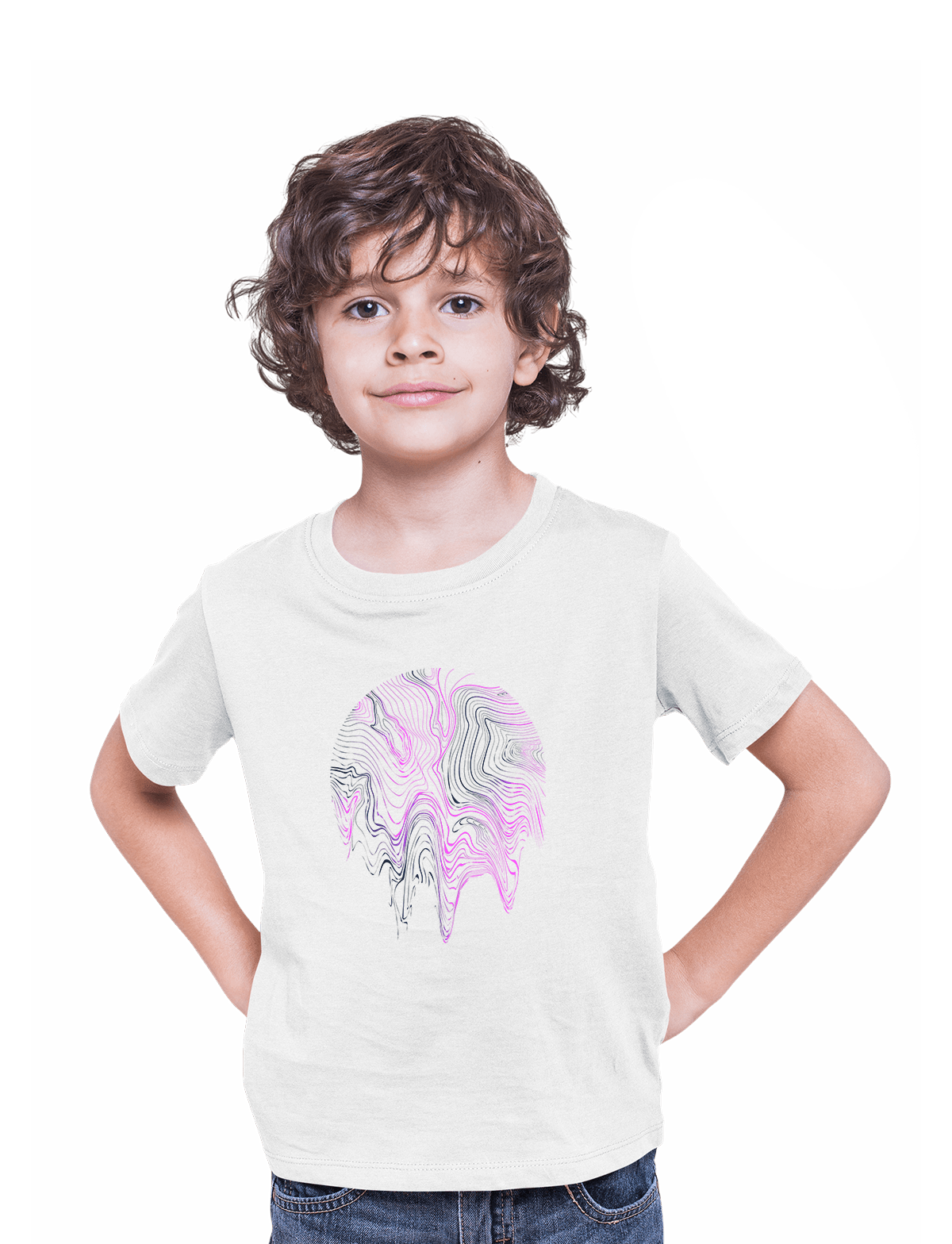 3D Vapor wave abstract liquid Fluid Sphere  Surreal Unique Design T-shirt - Kuzi Tees