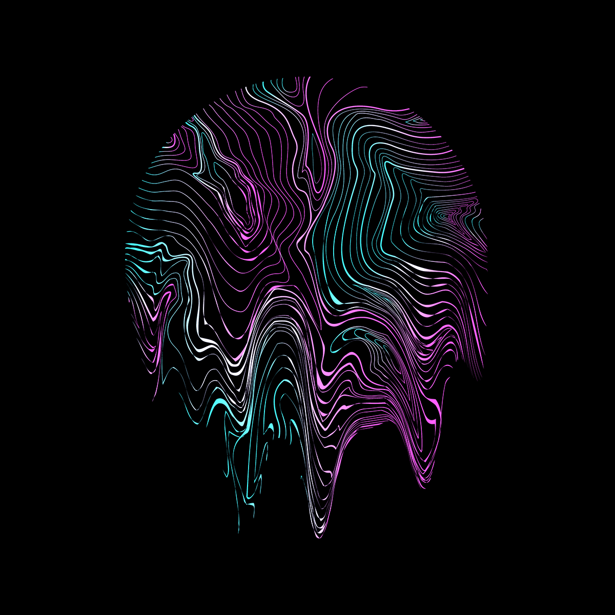 3D Tank Top Vaporwave abstract liquid Fluid Sphere Surreal Unique Design - Kuzi Tees