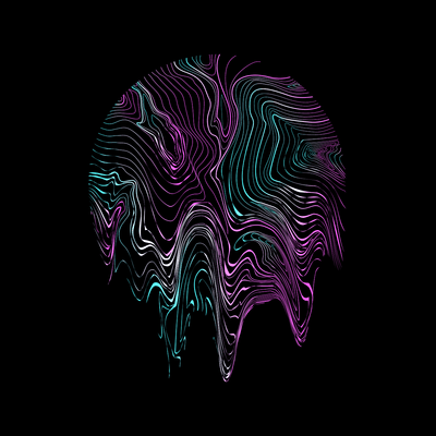 3D Tank Top Vaporwave abstract liquid Fluid Sphere Surreal Unique Design - Kuzi Tees