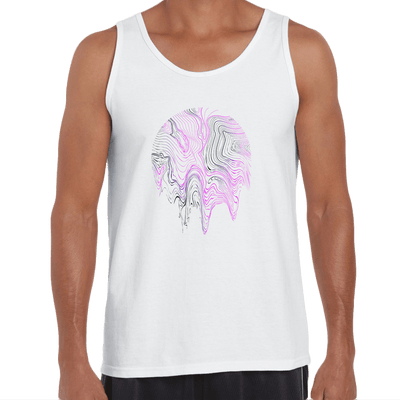 3D Tank Top Vaporwave abstract liquid Fluid Sphere Surreal Unique Design - Kuzi Tees