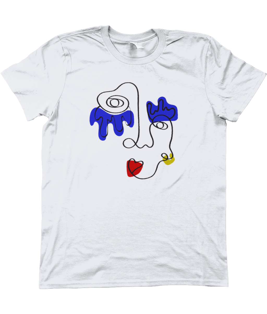 Old Skool Minimalist One Line Abstract Abstract Portrait One - Kuzi Tees