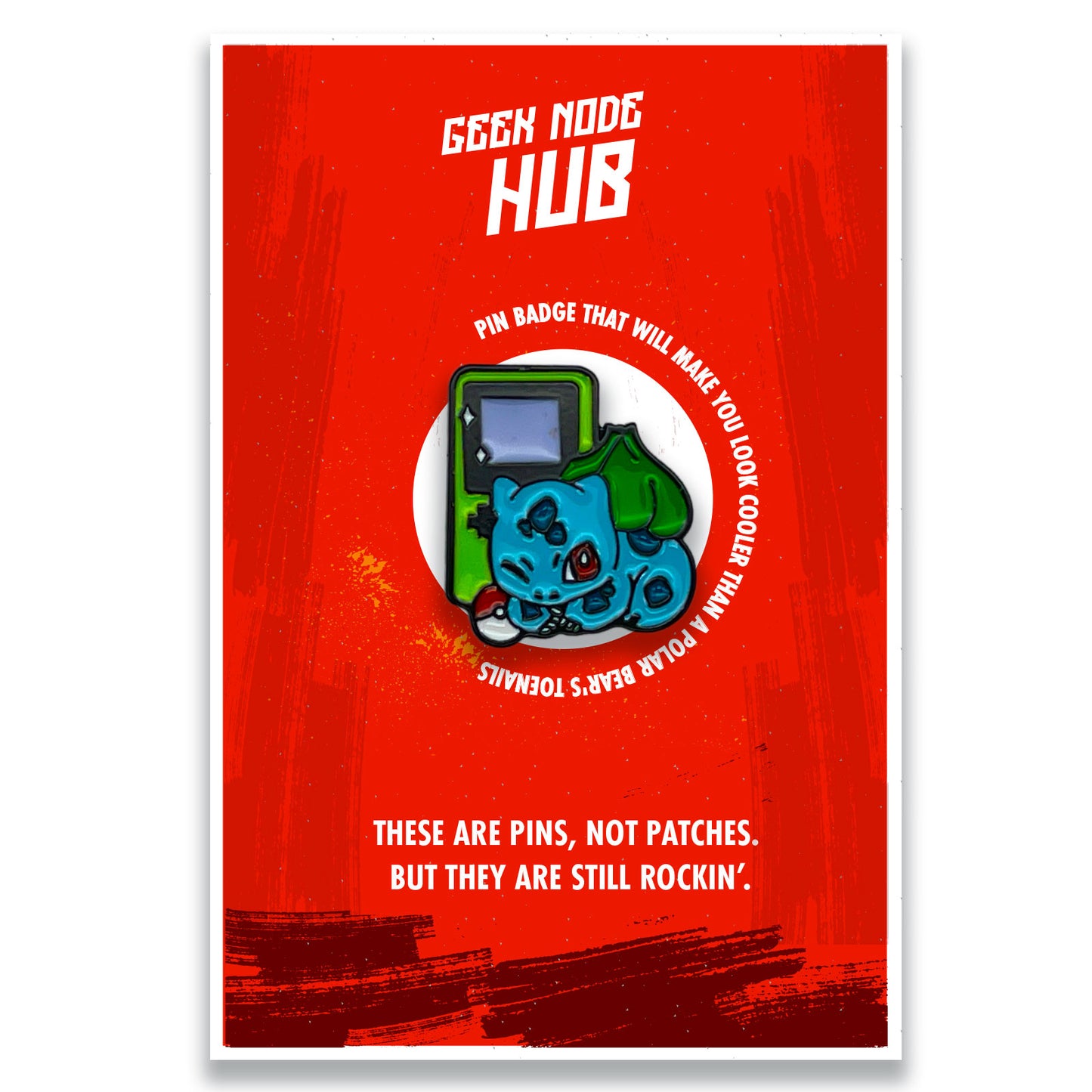 Pokemon Bulbasaur Green Manga Japan Enamel Pin Badge - Kuzi Tees