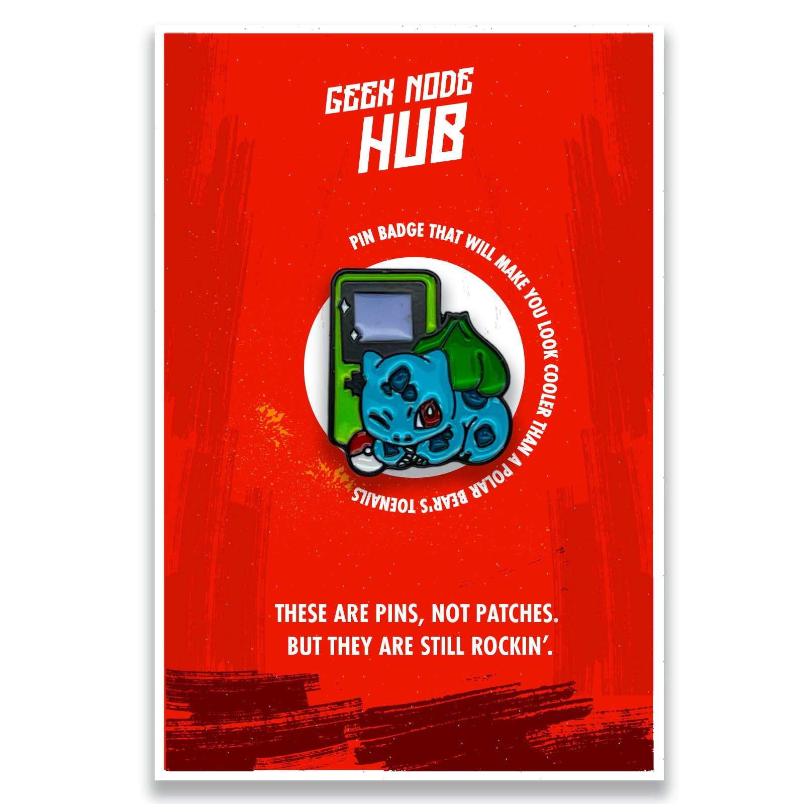 Pokemon Bulbasaur Green Manga Japan Enamel Pin Badge - Kuzi Tees