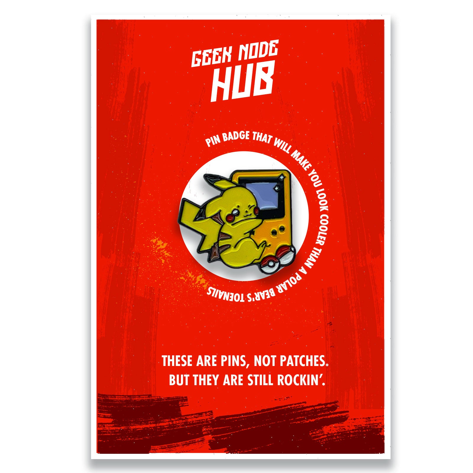 Pikachu Pokemon Retro Game Manga Japan Enamel Pin Badge - Kuzi Tees