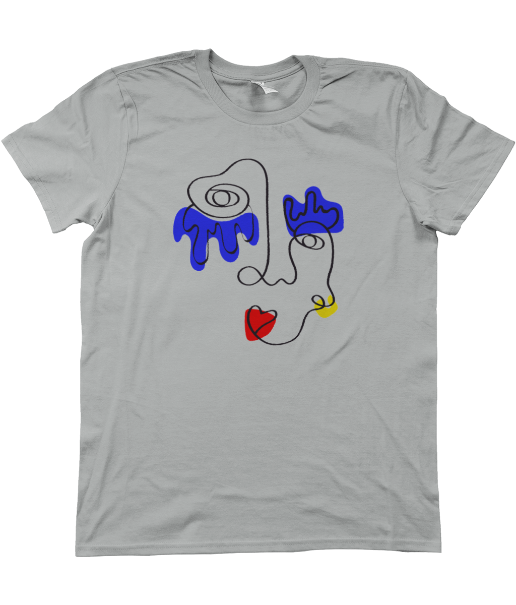 Old Skool Minimalist One Line Abstract Abstract Portrait One - Kuzi Tees