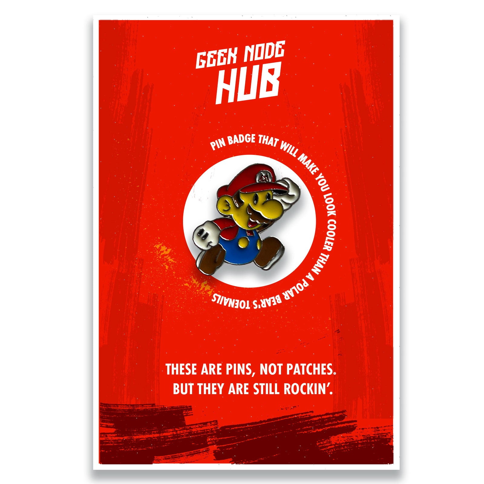 Super Mario Retro Enamel Pin Badge - Kuzi Tees
