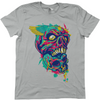 Urban Graffiti Two Demon Skull Angel Wing T-Shirt - Kuzi Tees