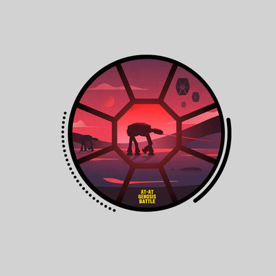 AT AT Galactic Walker Geek Shirt Clone Wars Disney Unisex Black & White T-shirt - Kuzi Tees