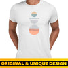 Minimal Circle Print T-Shirt Abstract Design Short Sleeve Round Neck Funny Unisex T-shirt - Kuzi Tees