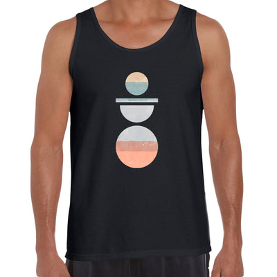 Minimal Circle Print Tee Abstract Design Round Neck Funny Geometric Unisex Tank Top - Kuzi Tees