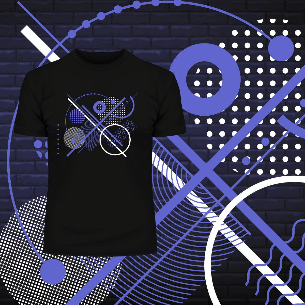 Abstract Art Background With Modern Geometric Elements - Kuzi Tees
