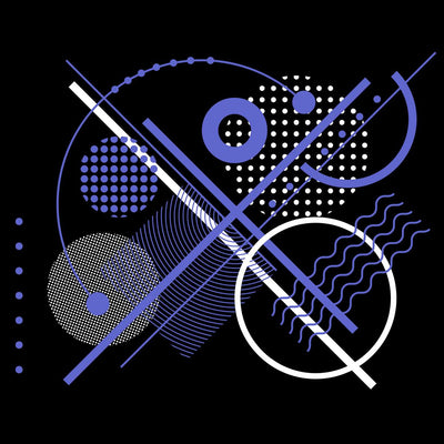 Abstract Art Background With Modern Geometric Elements - Kuzi Tees