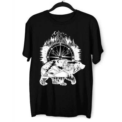 Abstract Polar Bear Black & White Unique Design - Kuzi Tees