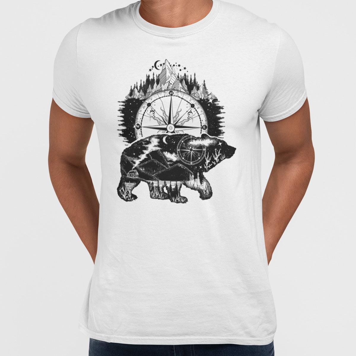 Abstract Polar Bear Black & White Unique Design - Kuzi Tees