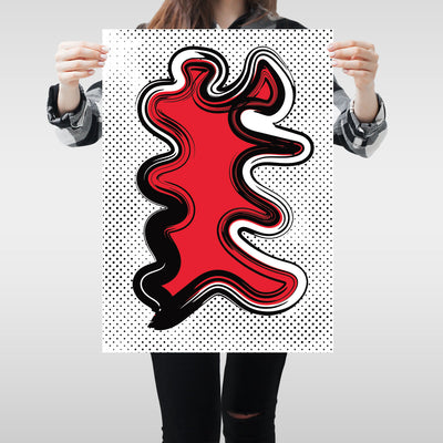Pop Art Print Original Abstract Wall Art Unique Design A2 Roy Lichtenstein Type - Kuzi Tees