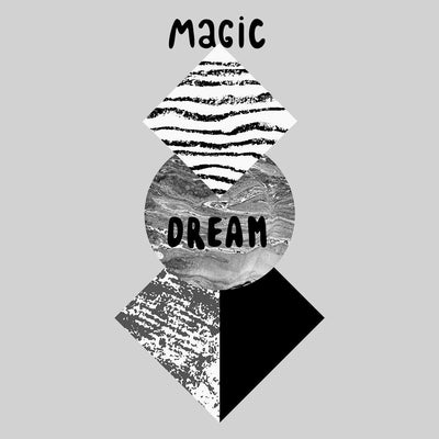 Abstract geometry shapes with watercolor & grunge - Magic Dream T-shirt - Kuzi Tees