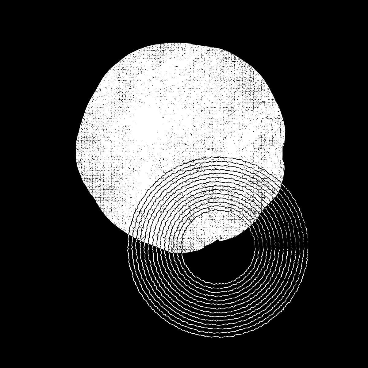 Geometric Circle Print T-Shirt Abstract Short Sleeve Round Neck Funny Tee Tops Unisex T-shirt - Kuzi Tees