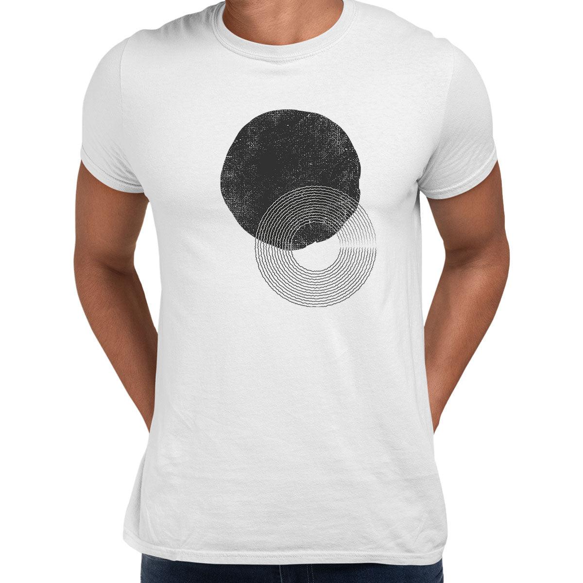 Geometric Circle Print T-Shirt Abstract Short Sleeve Round Neck Funny Tee Tops Unisex T-shirt - Kuzi Tees