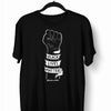 Closed Palm Black Lives Matter Anti Racism Protest Black & White T-Shirt - Kuzi Tees