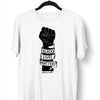 Closed Palm Black Lives Matter Anti Racism Protest Black & White T-Shirt - Kuzi Tees