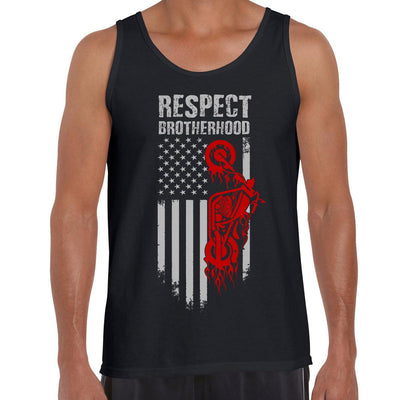 American chopper biker outlaw with USA Flag Tank Top - Kuzi Tees