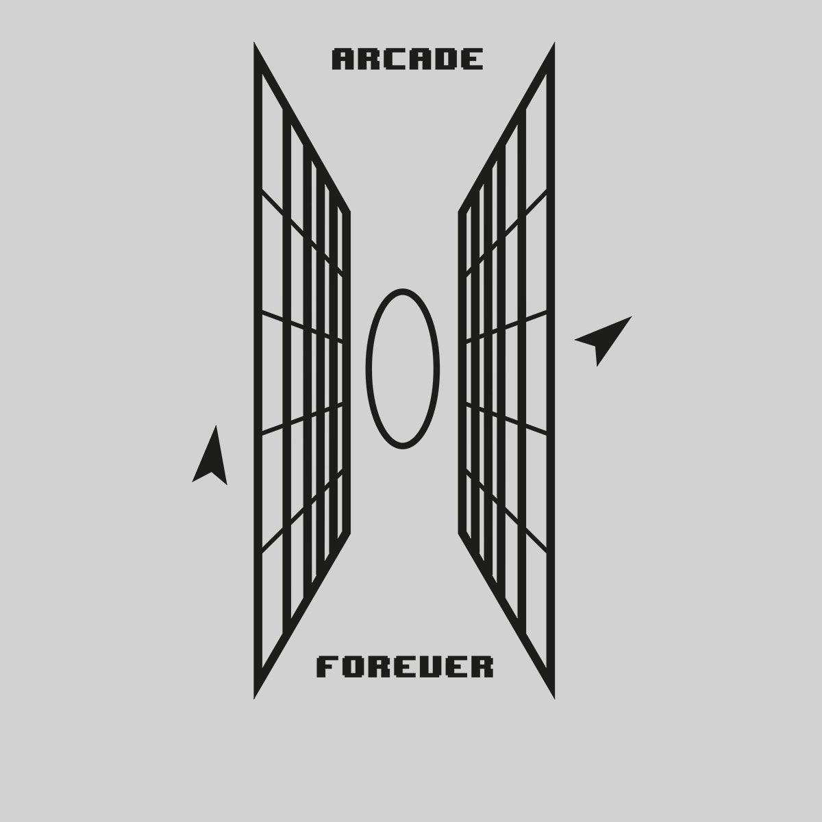 Arcade Forever Nostalgia Joystick Retro Game Abstract Typography Unisex T-shirt - Kuzi Tees