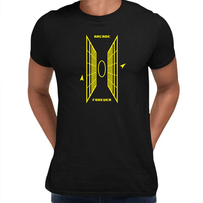 Arcade Forever Nostalgia Joystick Retro Game Abstract Typography Unisex T-shirt - Kuzi Tees