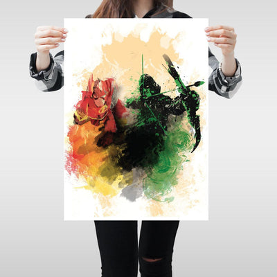 Flash & Arrow Movie Art Poster Original Wall Unique Graphic Design DC Universe - Kuzi Tees
