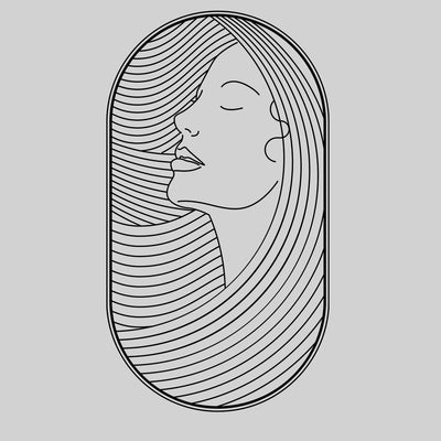 Art Deco Elegant Portraits Unisex T-shirt Golden Nostalgia Soft Line Design 10 - Kuzi Tees