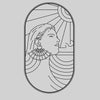 Art Deco Elegant Portraits Unisex T-shirt Golden Nostalgia Soft Line Design 2 - Kuzi Tees