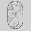 Art Deco Elegant Portraits Unisex T-shirt Golden Nostalgia Soft Line Design 5 - Kuzi Tees