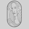 Art Deco Elegant Portraits Unisex T-shirt Golden Nostalgia Soft Line Design 4 - Kuzi Tees