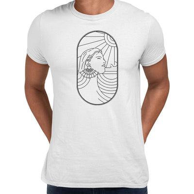 Art Deco Elegant Portraits Unisex T-shirt Golden Nostalgia Soft Line Design 2 - Kuzi Tees