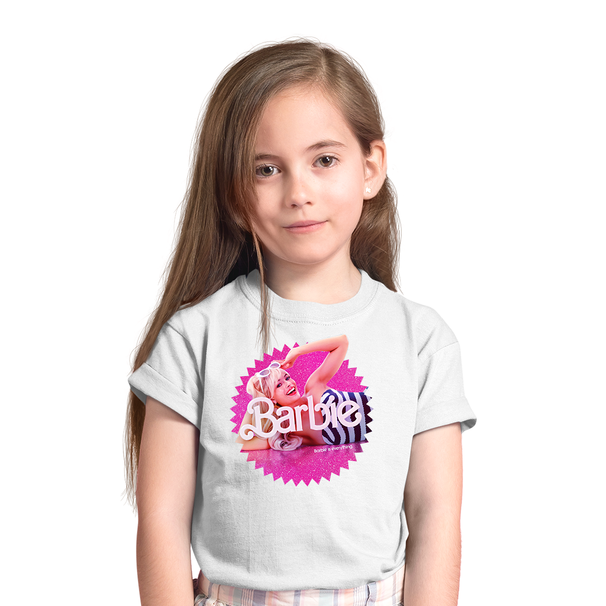 Barbie Movie white T-Shirt for Kids - Margot Robbie Inspired Design