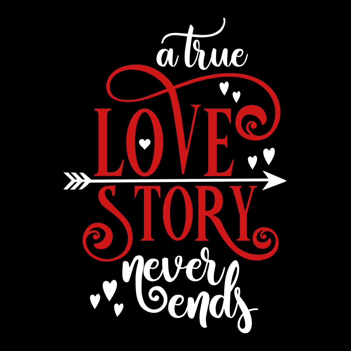 A true love story never ends Valentines Love T-shirt for men Unisex T-Shirt - Kuzi Tees