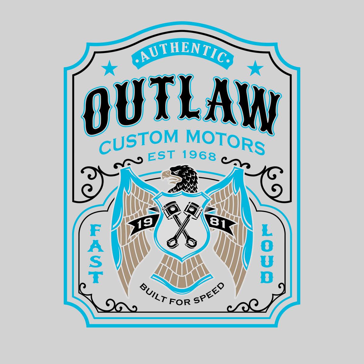 Biker Authentic Outlaw T-Shirt for Men Motorbike Motorcycle Cafe Racer Chopper Bike Unisex T-Shirt - Kuzi Tees
