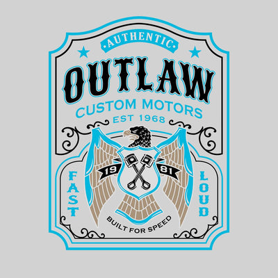 Biker Authentic Outlaw T-Shirt for Men Motorbike Motorcycle Cafe Racer Chopper Bike Unisex T-Shirt - Kuzi Tees