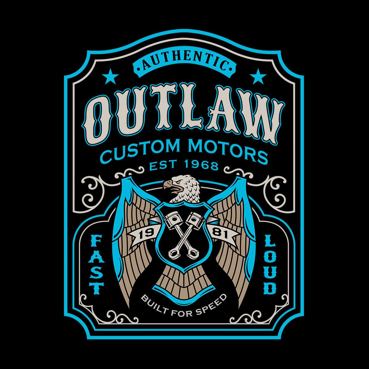 Biker Authentic Outlaw T-Shirt for Men Motorbike Motorcycle Cafe Racer Chopper Bike Unisex T-Shirt - Kuzi Tees
