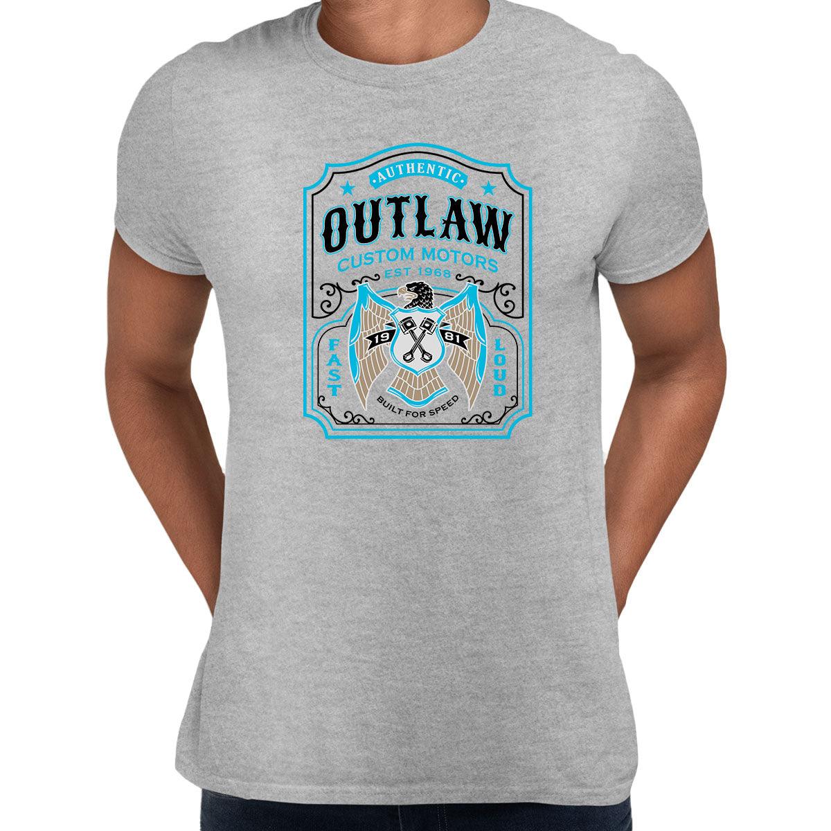 Biker Authentic Outlaw T-Shirt for Men Motorbike Motorcycle Cafe Racer Chopper Bike Unisex T-Shirt - Kuzi Tees